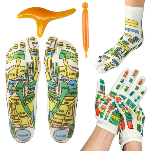 Reflexology Socks Gloves Massage Foot Care